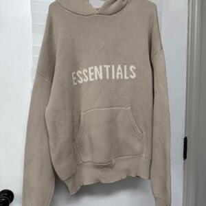 Fear-of-god Men's Cream and Tan Hoodie